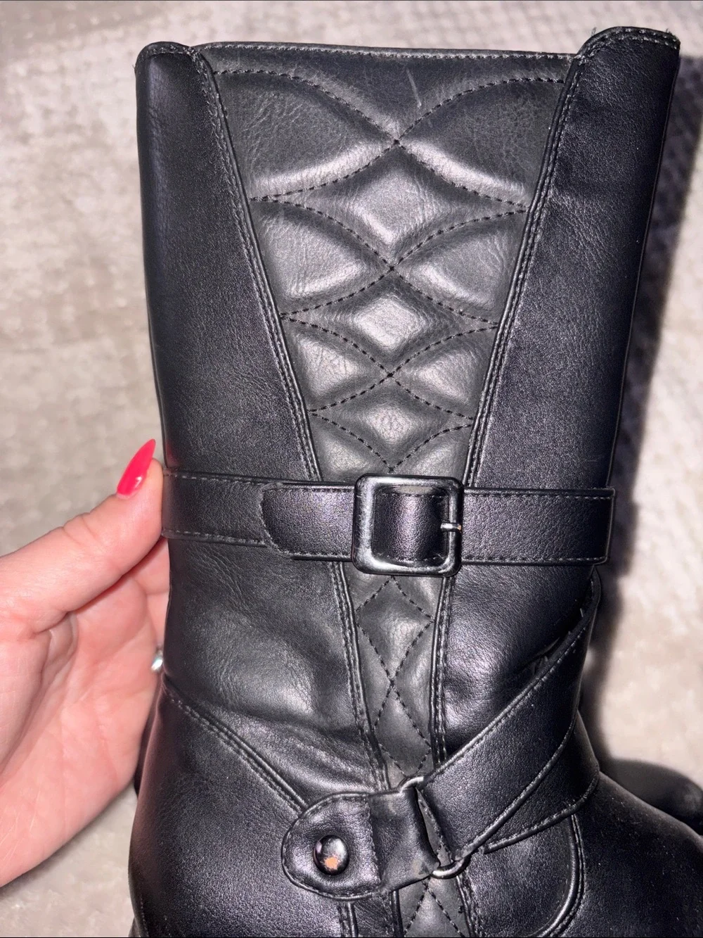 Classic Black Mid-Calf girls Boots - (Brand)